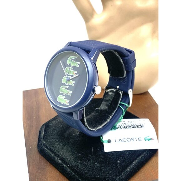 Lacoste Men's Watch 2011281 Holiday 12.12 Quartz Blue Dial Rubber Band 42mm - Picture 2 of 14